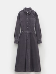 Hush Grey Bella Corduroy Maxi 100% Cotton Dress - Image 5 of 5