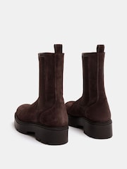 Hush Brown Chunky Suede Chelsea Boots - Image 4 of 4