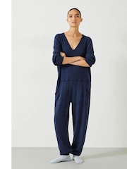 Hush Blue Elle Supersoft V-Neck All-In-One - Image 1 of 5