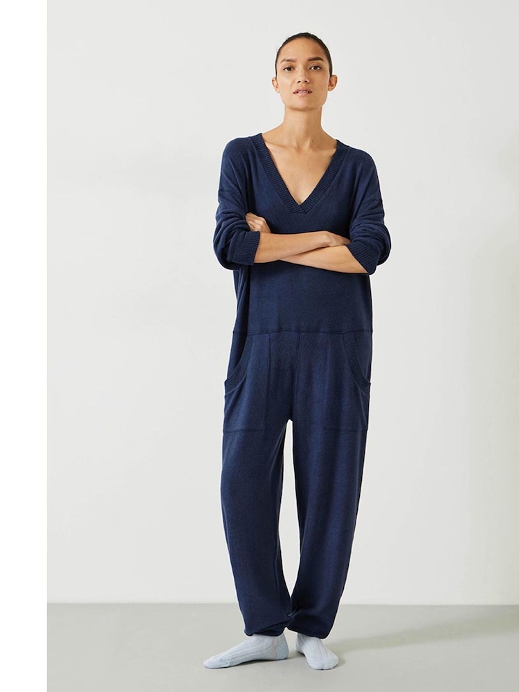 Hush Blue Elle Supersoft V-Neck All-In-One - Image 1 of 5