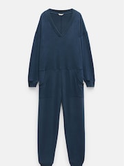 Hush Blue Elle Supersoft V-Neck All-In-One - Image 4 of 5
