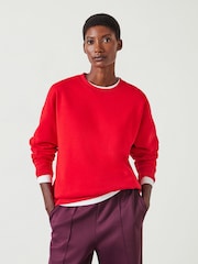 Hush Red Quaden Clean Oversized Sweatshirt - Image 1 of 5