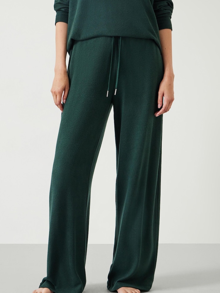 Hush Green Elle Supersoft Wide Leg Joggers - Image 2 of 5