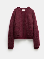 Hush Red Tai Boucle Edge to Edge 100% Cotton Cardigan - Image 5 of 5