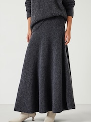 Hush Grey Bea Boucle Knitted Midi Skirt - Image 2 of 5