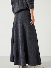 Hush Grey Bea Boucle Knitted Midi Skirt - Image 3 of 5