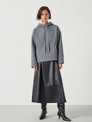 Hush Grey Brody Borg Oversized Hoodie - Image 2 of 5