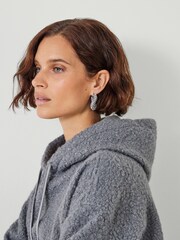 Hush Grey Brody Borg Oversized Hoodie - Image 4 of 5
