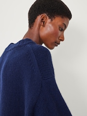 Hush Blue Cora Chunky Cashmere Crew Jumper - Image 4 of 5