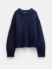 Hush Blue Cora Chunky Cashmere Crew Jumper - Image 5 of 5