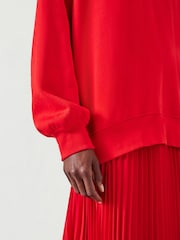 Hush Red Gabriela Pleated Skirt Sweat Dress - Image 2 of 5