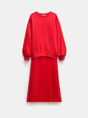Hush Red Gabriela Pleated Skirt Sweat Dress - Image 5 of 5