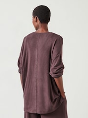 Hush Purple Gillian Supersoft V-Neck Top - Image 3 of 5