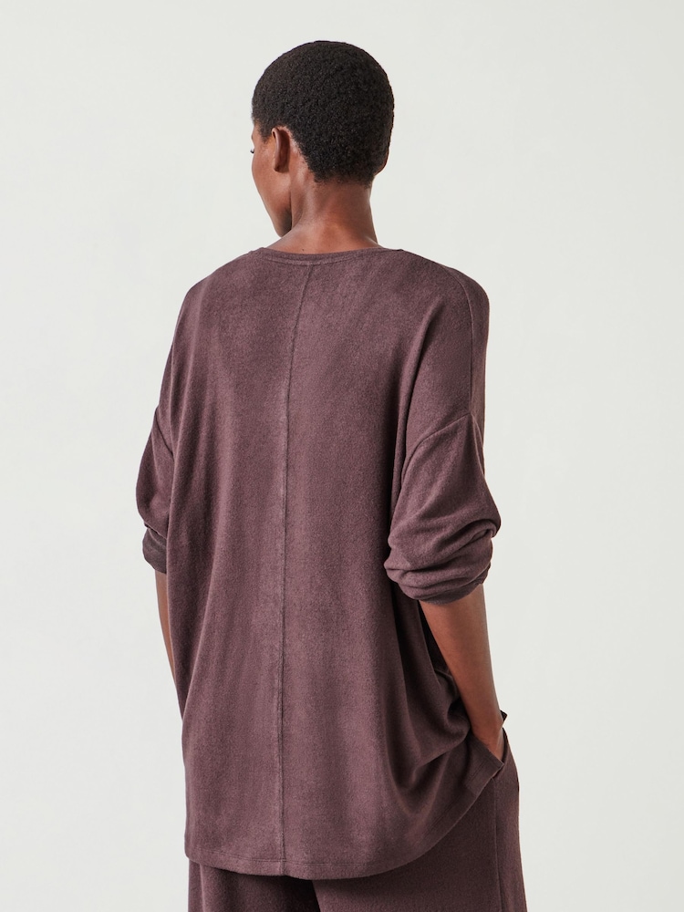 Hush Purple Gillian Supersoft V-Neck Top - Image 2 of 5