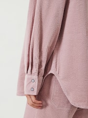 Hush Pink Oversized Cleo Corduroy 100% Cotton Shirt - Image 3 of 5