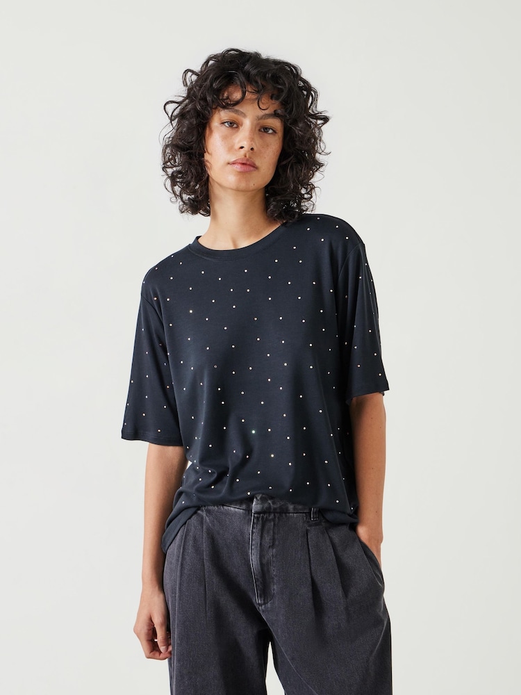 Hush Black Rae Rhinestone T-Shirt - Image 1 of 5
