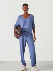 Hush Blue Gillian Supersoft V-Neck Top - Image 2 of 5