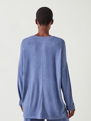 Hush Blue Gillian Supersoft V-Neck Top - Image 3 of 5