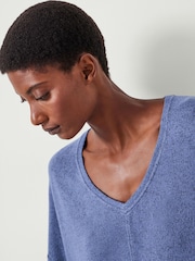 Hush Blue Gillian Supersoft V-Neck Top - Image 4 of 5