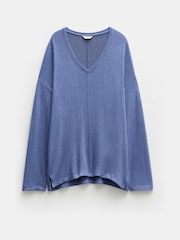Hush Blue Gillian Supersoft V-Neck Top - Image 5 of 5