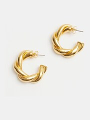 Hush Gold Tone Twist Hoop Earrings - Image 1 of 4