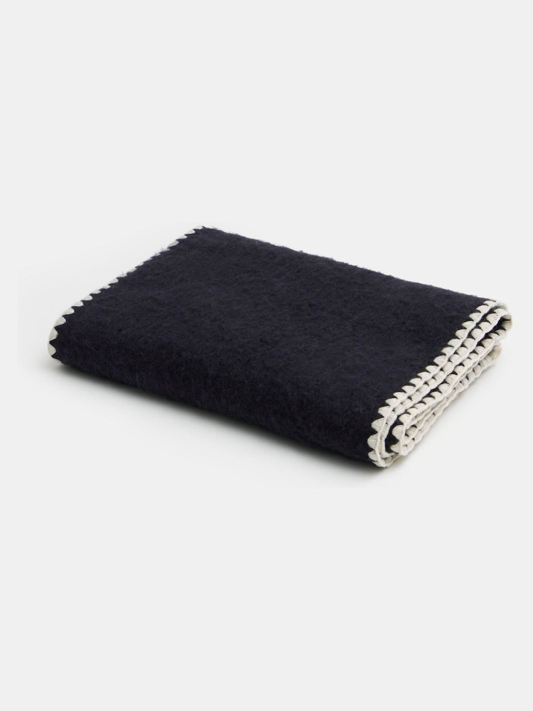 Hush Black Blanket Stitch Scarf - Image 2 of 5