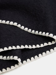 Hush Black Blanket Stitch Scarf - Image 3 of 5
