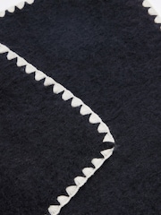Hush Black Blanket Stitch Scarf - Image 4 of 5