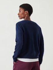 Hush Blue Slim Daphne Cashmere Button Through Cardigan - Image 3 of 5