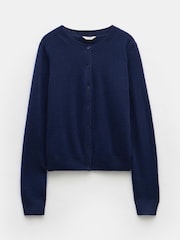 Hush Blue Slim Daphne Cashmere Button Through Cardigan - Image 5 of 5