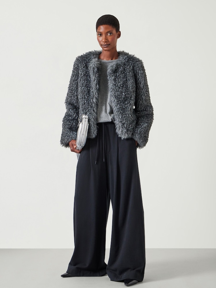 Hush Grey Rachel Faux Fur Jacket - Image 2 of 5
