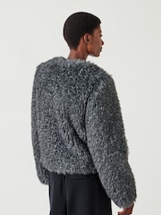 Hush Grey Rachel Faux Fur Jacket - Image 3 of 5