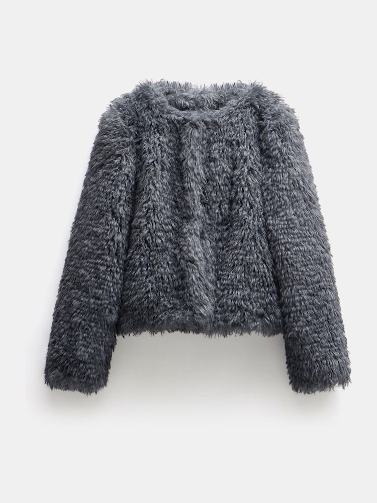 Hush Grey Rachel Faux Fur Jacket - Image 5 of 5