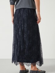 Hush Blue Claudia Lace Pleated Maxi Skirt - Image 4 of 5