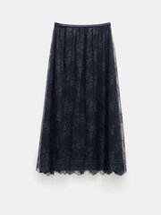 Hush Blue Claudia Lace Pleated Maxi Skirt - Image 5 of 5