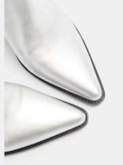 Hush Silver Western Leather Chelsea Boots - Image 6 of 6