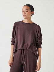 Hush Brown Elle Supersoft Raglan Top - Image 1 of 4
