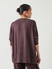Hush Brown Elle Supersoft Raglan Top - Image 3 of 4