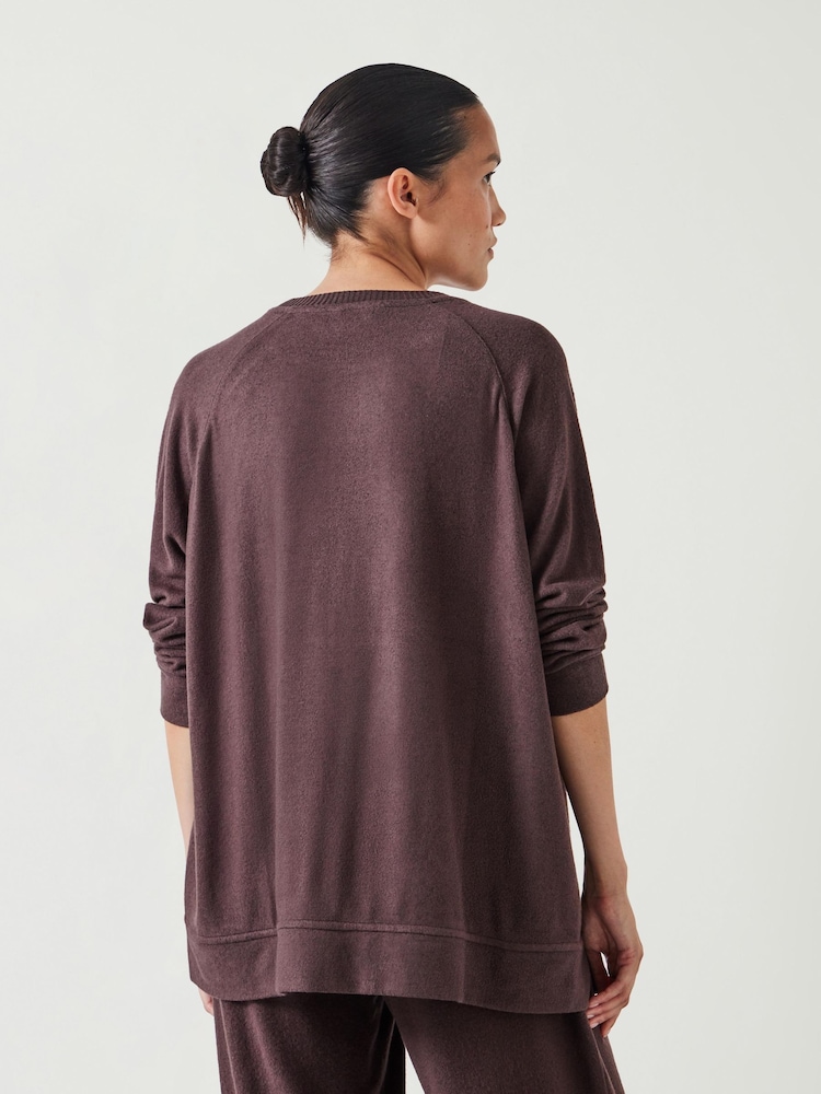 Hush Brown Elle Supersoft Raglan Top - Image 3 of 4