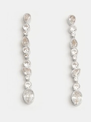 Hush Silver Tone Daniella CZ drop Earrings - Image 1 of 4