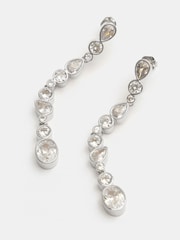 Hush Silver Tone Daniella CZ drop Earrings - Image 3 of 4