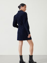 Hush Blue Mariella Corduroy Mini 100% Cotton Dress - Image 2 of 6