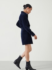 Hush Blue Mariella Corduroy Mini 100% Cotton Dress - Image 3 of 6