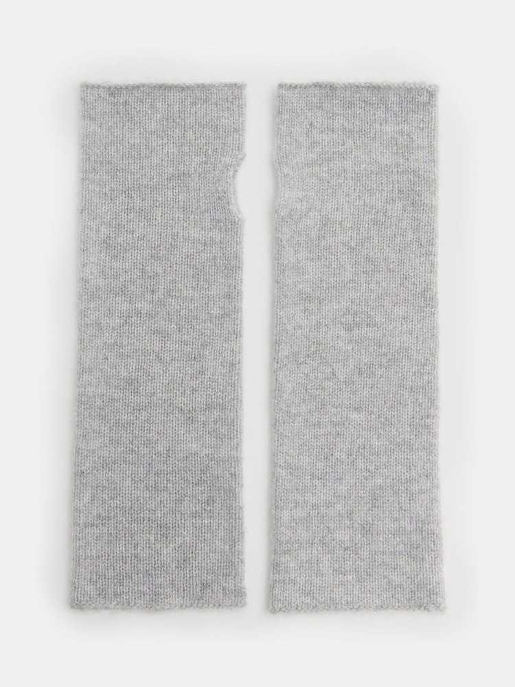 Hush Grey Winter Cashmere Fingerless Gloves - Image 1 of 3
