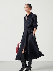 Hush Black Martina Midi Shirt Dress - Image 1 of 5