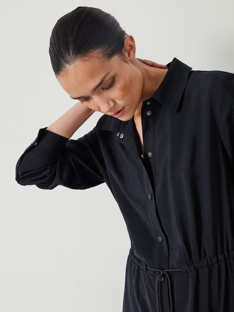 Hush Black Martina Midi Shirt Dress - Image 2 of 5