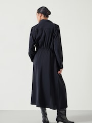 Hush Black Martina Midi Shirt Dress - Image 3 of 5