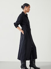 Hush Black Martina Midi Shirt Dress - Image 4 of 5