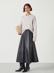 Hush Natural Cora Chunky Cashmere Crew Jumper - Image 2 of 5