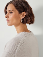 Hush Natural Cora Chunky Cashmere Crew Jumper - Image 4 of 5